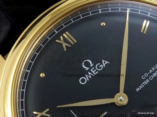 0501 WeatherProof De Ville Power Reserve YG MKF 1:1 Best Edition Black Dial on Black Leather Strap A 7758